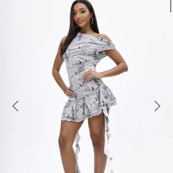 Baby Phat Newspaper Print Dress