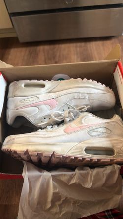 Pink and white air max