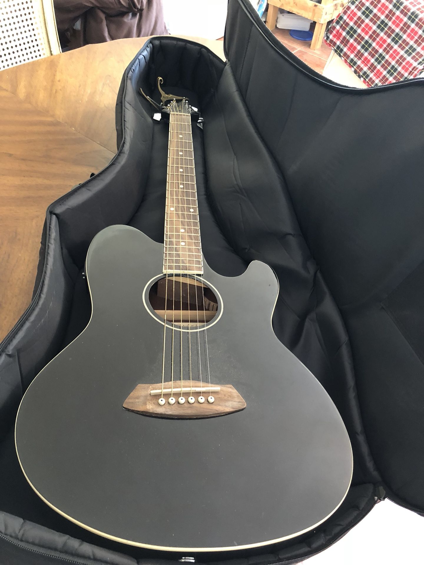 Ibanez Talman Electric Acoustic Guitar Black VGC