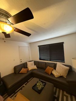 Like-new leather sectional
