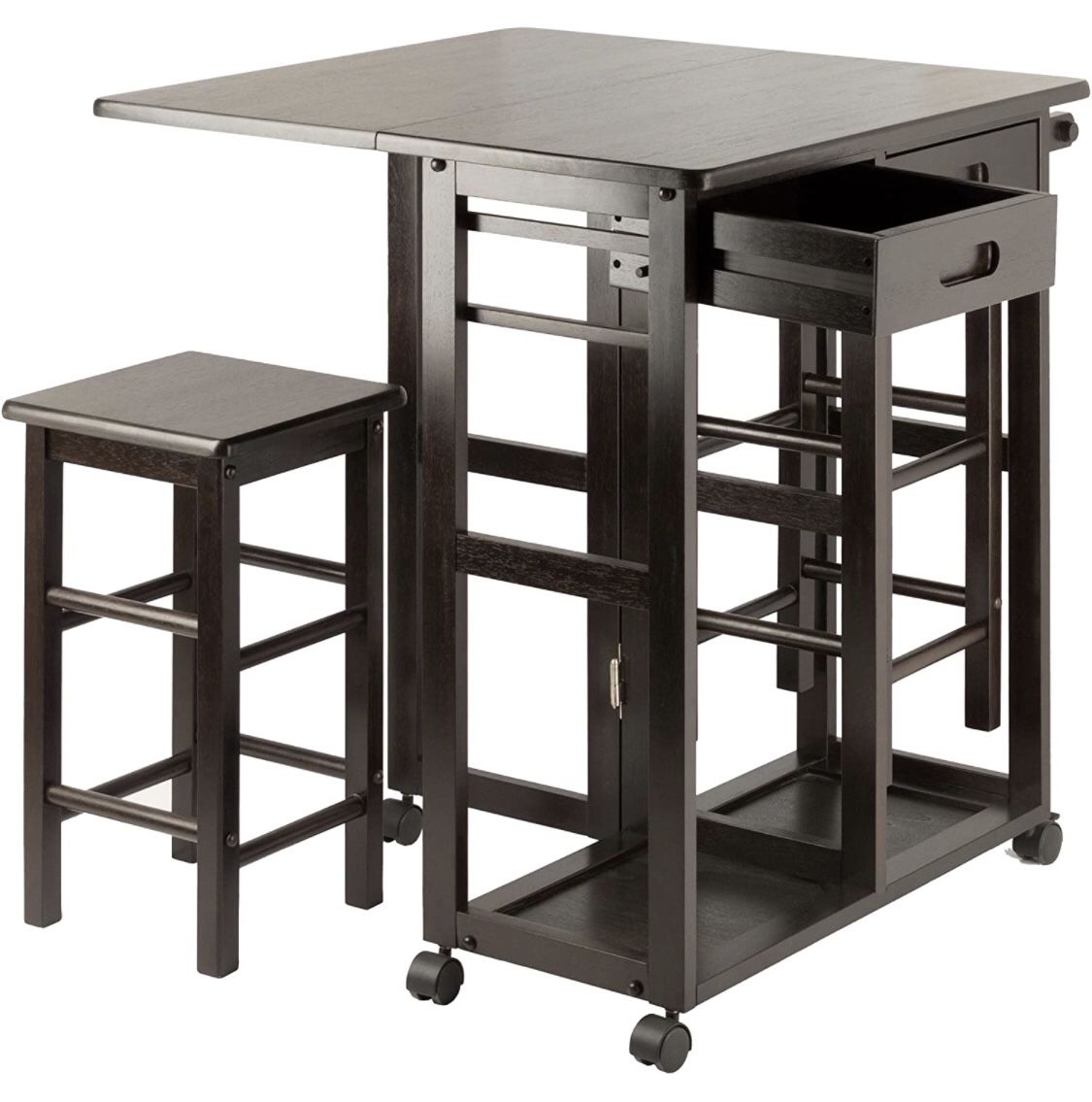 Winsome Suzanne 3-PC Set Space Saver Kitchen, Coffee Finish