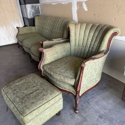 Mid Century Chair And Ottoman
