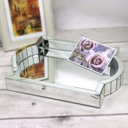 Silver Mirror Tray Bling Decorative Mirror