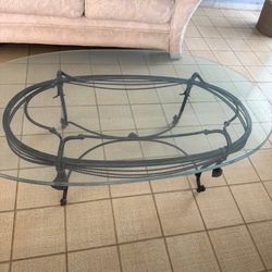 Coffee Table Hierro Y Cristal
