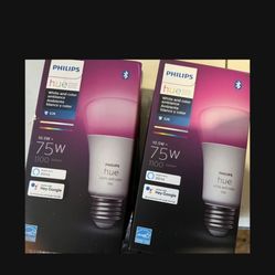 BUNDLE TWO PHILLIPS HUE 75 WATT COLOR CHANGING BULB 💡 💡 