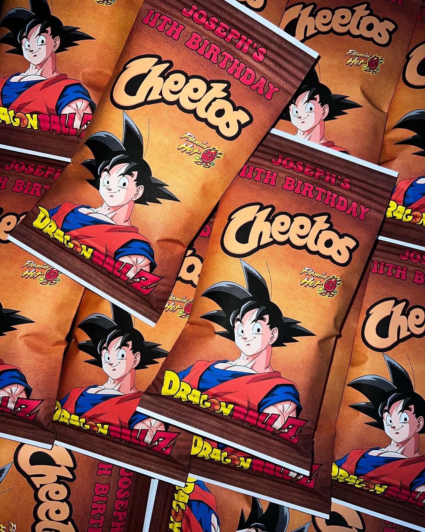 Dragon Ball Z Party Custom Chip Bags