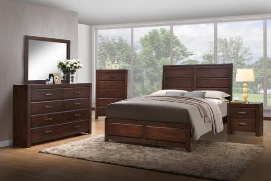 Walnut Wooden Bedroom Set