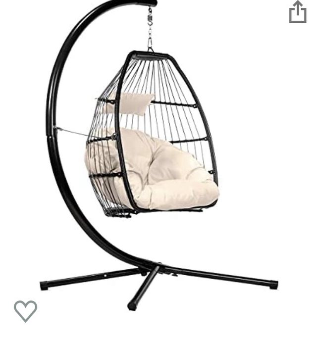 Patio Egg Chair by Barton Swinging Hanging Self standing Includes All Cushions (beige or Cream) BRAND NEW in box