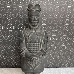 Vintage Chinese Terra Cotta Warrior Statue Figure Figurine 6 1/2" Tall x2 x 1.5"