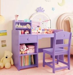 Purple kids vanity