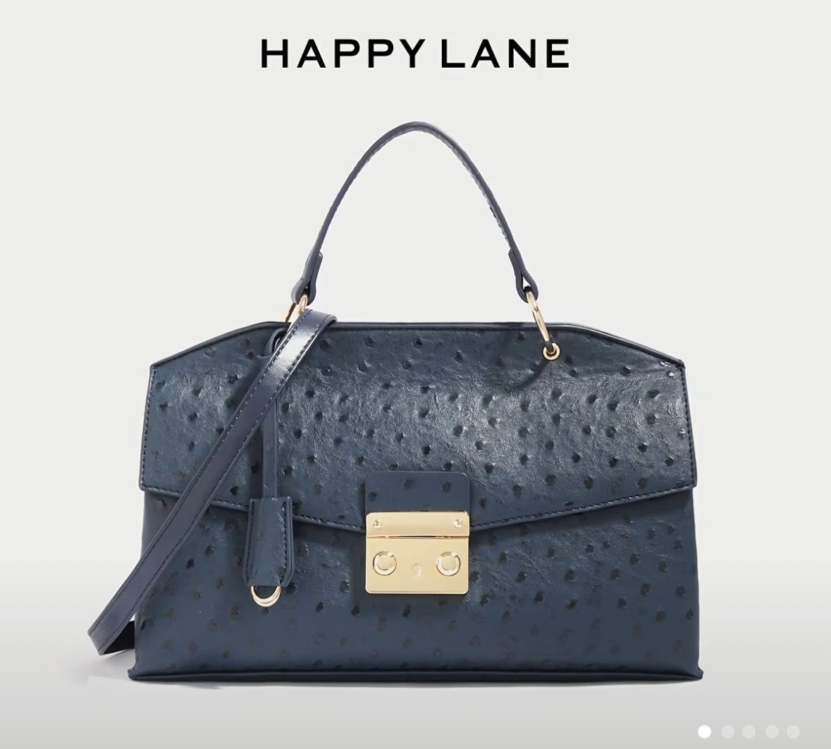 Elegant Ostrich Textured Handbag