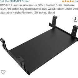 FRMSAET Furniture Accessories Office Product Suits Hardware 20/24/30 inches Keyboard Drawer Tray Wood Holder Under Desk Adjustable Height Platform. (2