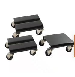 3PCS SNOWMOBILE DOLLY SET • Use for moving and storage snowmobile in garage. Can be used for rolling other equipment around. • Each dolly is equipped 