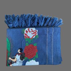 Virgin Mary Of Guadalupe Mexican Rebozo /Shawl 