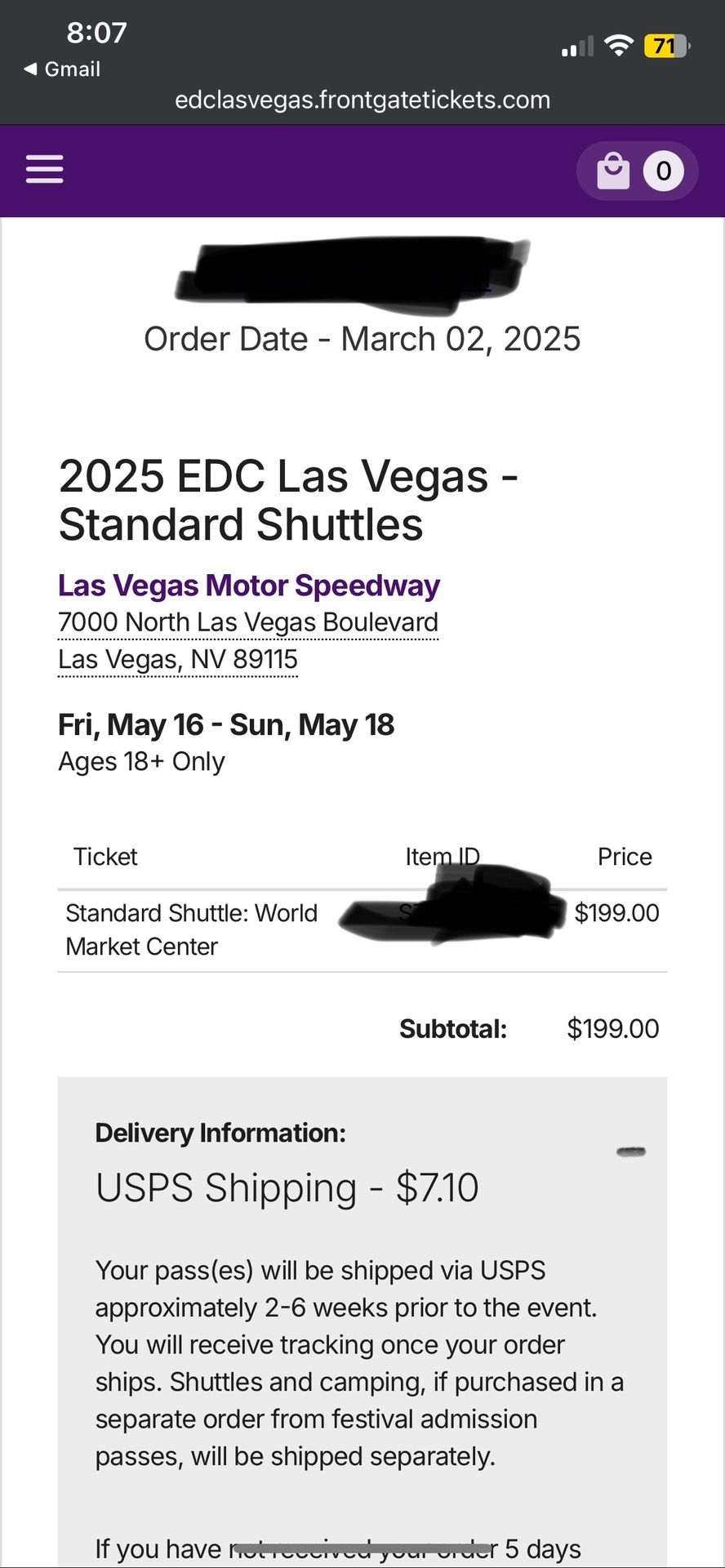 EDC Shuttle Pass