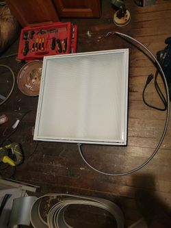 2x2 Hanging Fluorescent ceiling light (does not Include Bulbs)