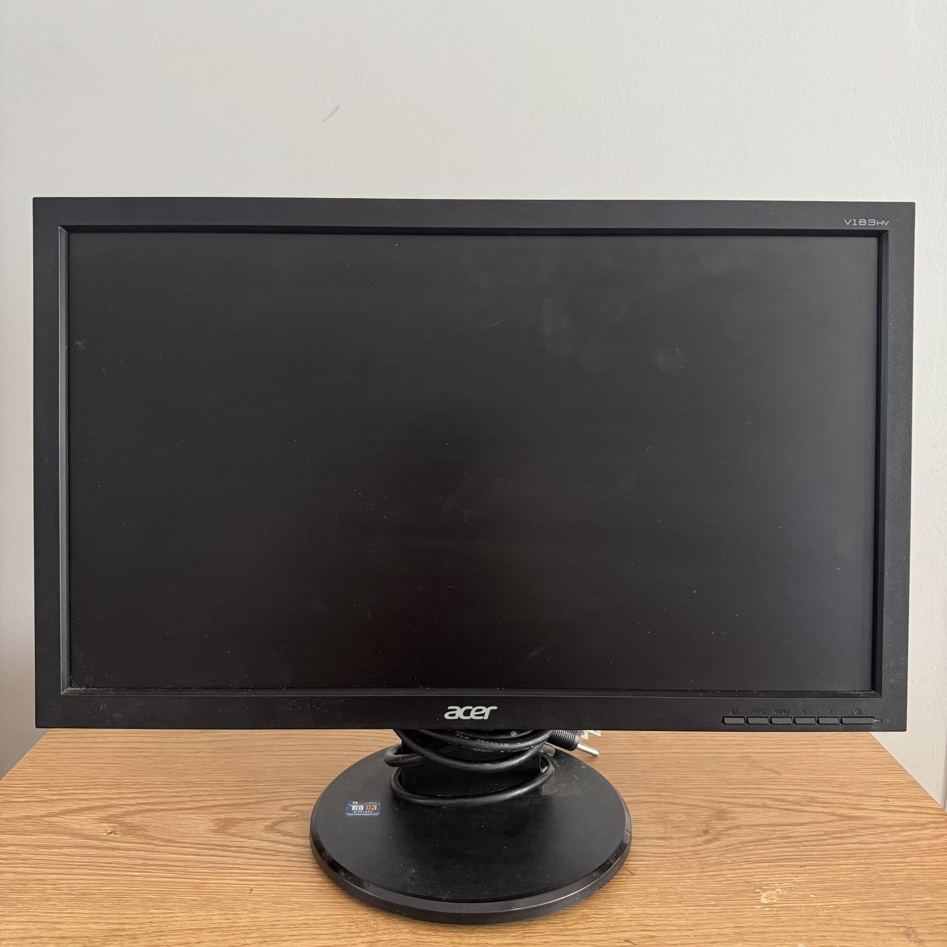 Acer LCD 18.5” Screen Monitor