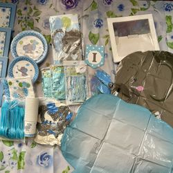 Its A Boy Elephant Baby Shower Party Decoration. 