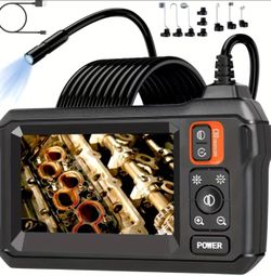 Endoscope Camera with Light and Accessories, 4.3" IPS Screen, 1080P HD, 8 LED