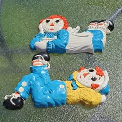 RAGGEDY ANN & ANDY WALL PLAQUES 1977