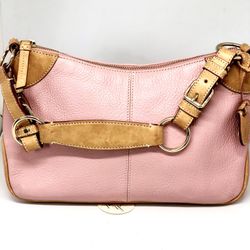 DOONEY AND BOURKE Pink Pebble Leather Hobo Bag H4 129437