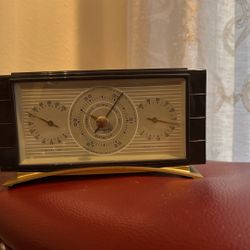Vintage Airguide Instrument Company Table Top Temperature Humidity Barometer MCM
