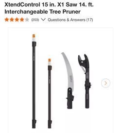 Fiskars XtendControl 14 ft Interchangeable Tree Pruner