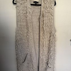 Sanctuary Textured Mauve Cardigan Vest