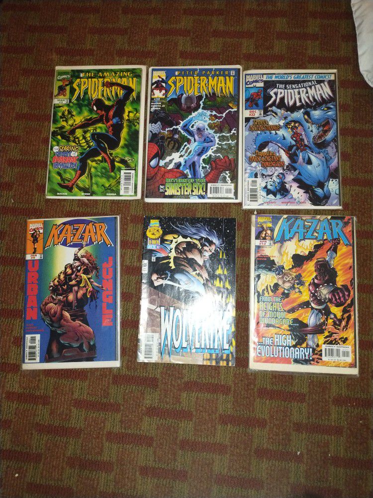 13 Comics Assorted Wolverine Spider-Man Tomb Raider