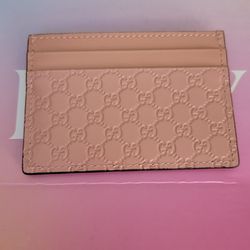 Gucci Microguccissima Card Holder Soft Pink