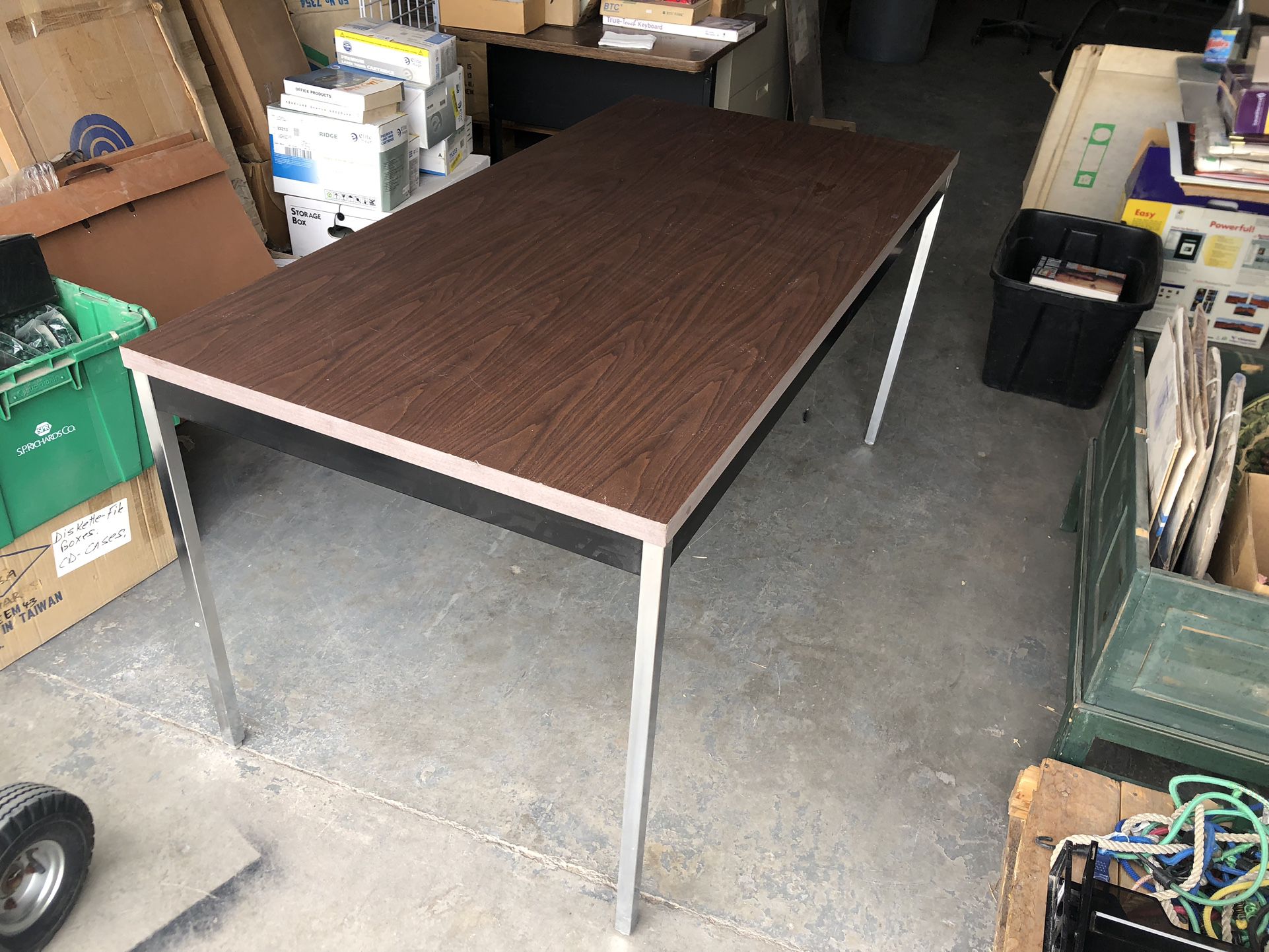 Hon Conference Table, Walnut Top, Metal Frame
