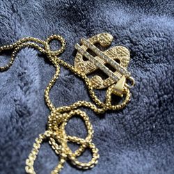 Gold Plated/laminado MoneySign Chain 