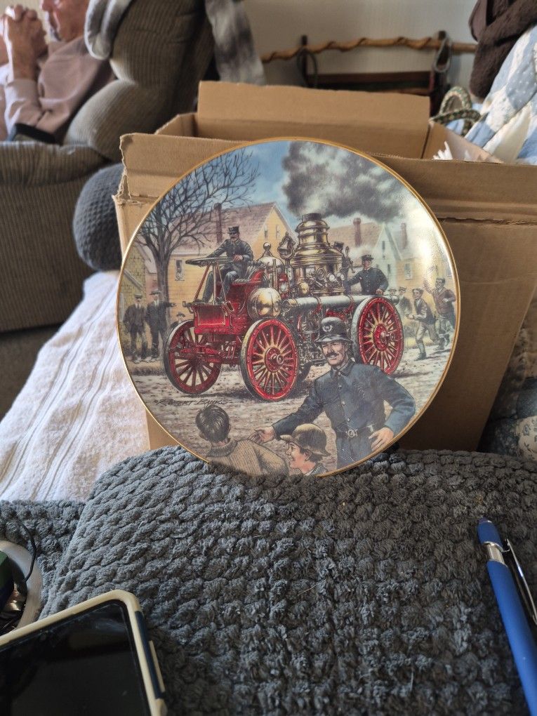 1907 Amoskeag Self-propelled Steam Pump. This Is A Collection Plate