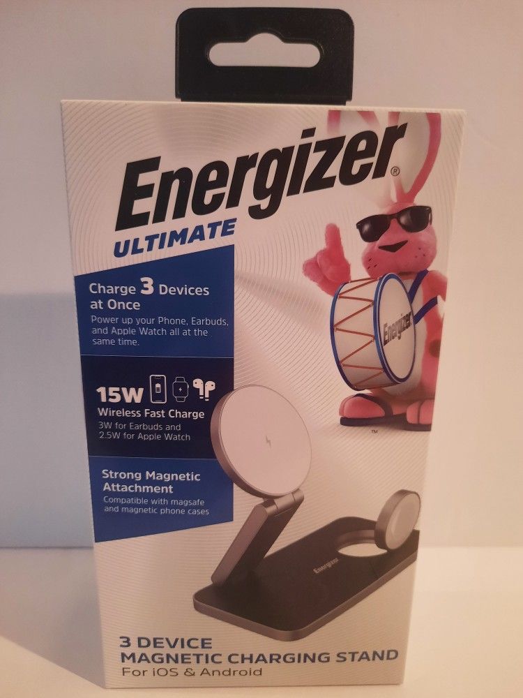 Energizer Ultimate WCP310 3 Device Magnetic Charging Stand for iOS & Android