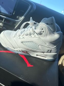 White and baby blue retro 5’s