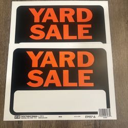 2 yard sale signs 