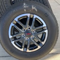 New take off 18in Tacoma TRD wheels/tires. Tires are General 265/65/18 and are 99%. Wheels are 18in and in perfect condition.  Will only fit newer sty
