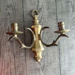 Brass Wall Sconce Candle Holders