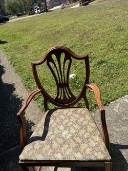 Antique shield back dining room chair