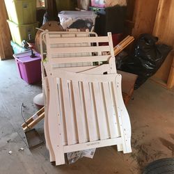 Two White Baby Cribs