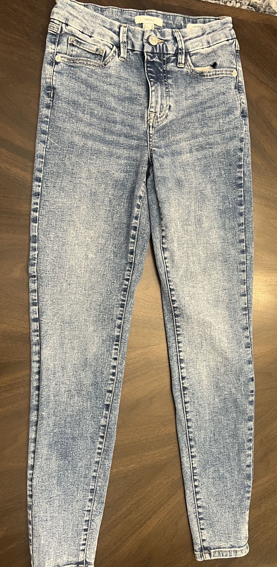 Women's Forever 21 Curved Denim Skinny Jeans