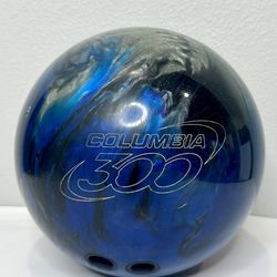 Columbia 300 White Dot 15 lb Bowling Ball Blue Black Silver Spare Ball