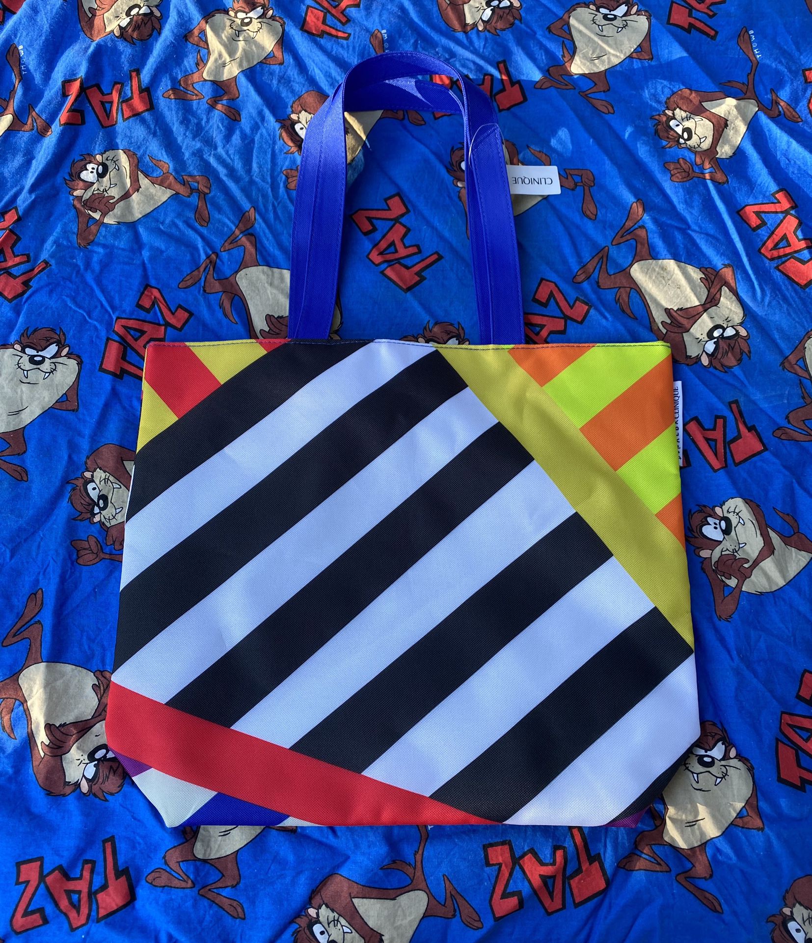 Clinique Multicolor Pattern Womens Tote Bag 