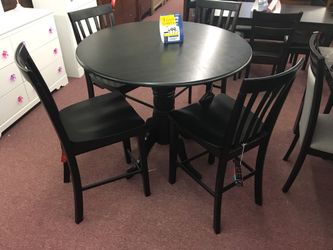 Brand New Black Table And 4 Stools $50 Down Takes It Home!