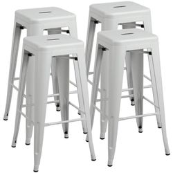 4pcs Metal Bar Stools for Dining Room