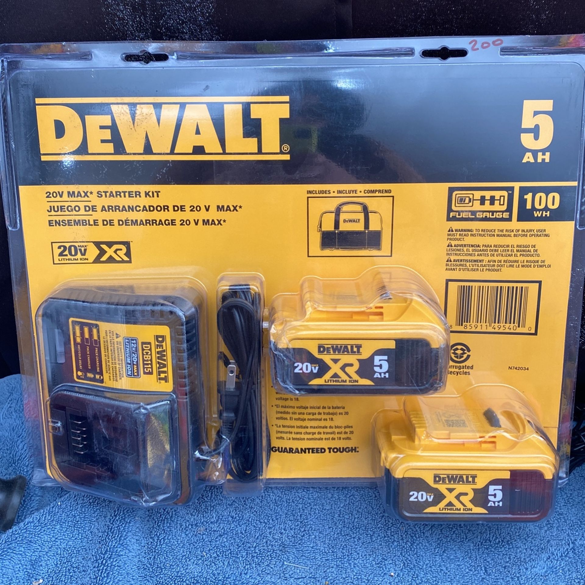 DEWALT 20 Volt MAX XR Premium Lithium Ion Battery Pack (2