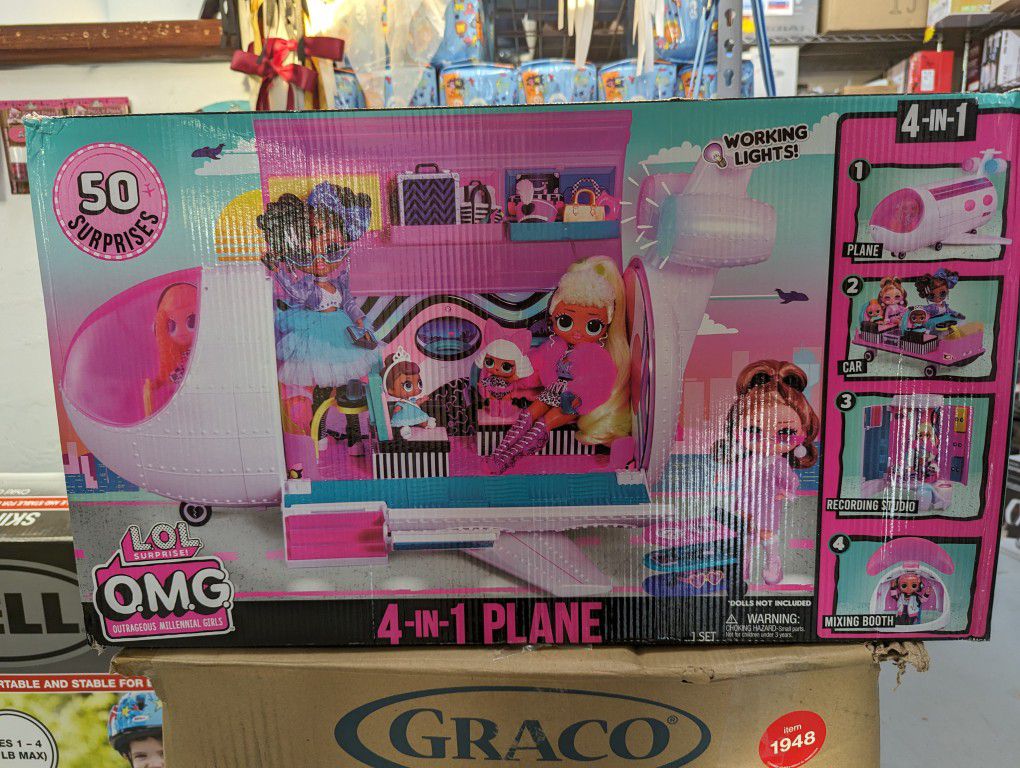 LOL Surprise Omg Travel Plane, Great Gift for Kids Ages 4 5 6+