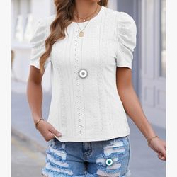 NEW Women’s Olive Green Eyelet Blouse XXL