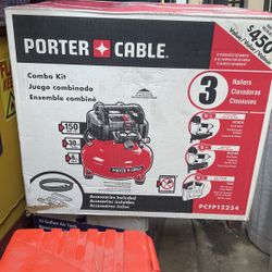 Porter Cable Compressor 3 Pc Combo Nailers