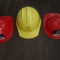 Construction Hat Yellow Hard Hat +2 Free Children Hats